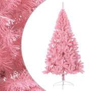 Medio árbol de Navidad artificial con soporte PVC rosa 210 cm V1438 Vetonek