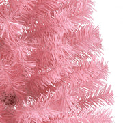 Medio árbol de Navidad artificial con soporte PVC rosa 210 cm V1438 Vetonek