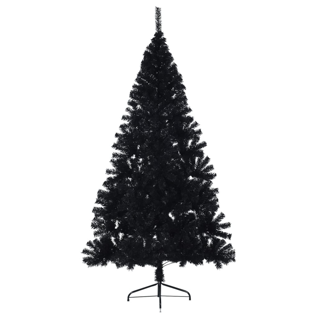 Medio árbol de navidad artificial con soporte pvc negro 240 cm v1490 - Vetonek