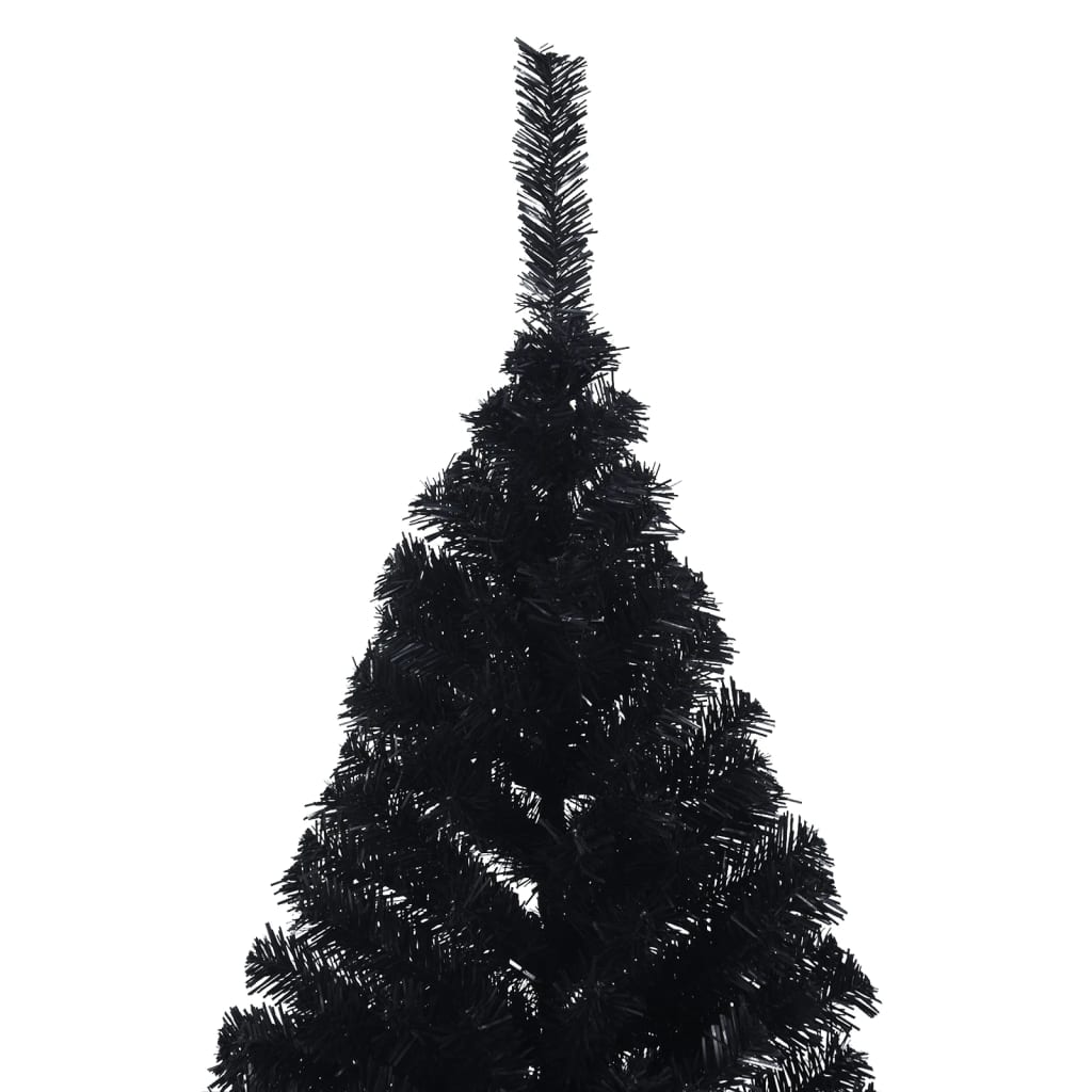 Medio árbol de navidad artificial con soporte pvc negro 240 cm v1490 - Vetonek