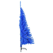 Medio árbol de navidad artificial con soporte pvc azul 150 cm v1513 Vetonek