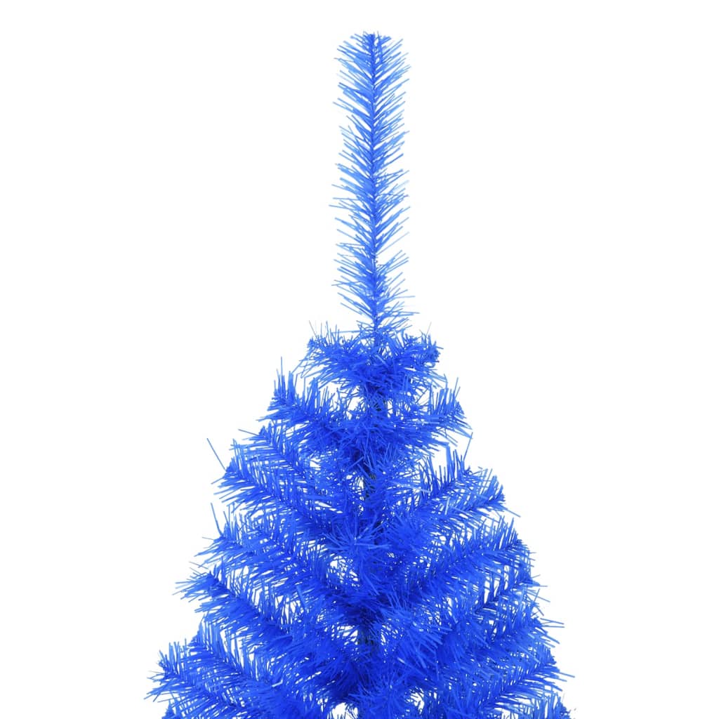 Medio árbol de navidad artificial con soporte pvc azul 150 cm v1513 Vetonek