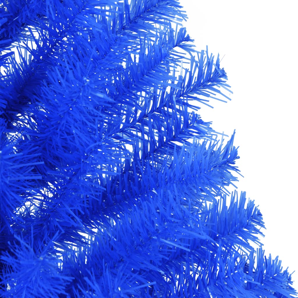 Medio árbol de navidad artificial con soporte pvc azul 150 cm v1513 Vetonek