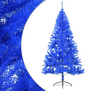 Vetonek Medio árbol de Navidad artificial con soporte PVC azul 240 cm