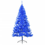 Medio árbol de navidad artificial con soporte pvc azul 240 cm v1544 - Vetonek