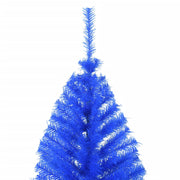Medio árbol de navidad artificial con soporte pvc azul 240 cm v1544 - Vetonek