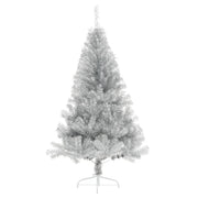 Medio árbol de navidad artificial con soporte pet plata 180 cm v1674 Vetonek
