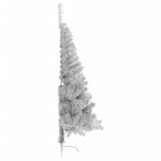 Medio árbol de navidad artificial con soporte pet plata 180 cm v1674 Vetonek
