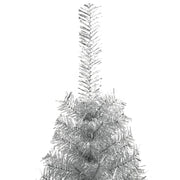 Medio árbol de navidad artificial con soporte pet plata 180 cm v1674 Vetonek