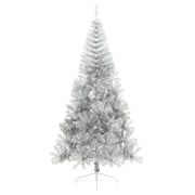 Medio árbol de navidad artificial con soporte pet plata 210 cm v1681 Vetonek