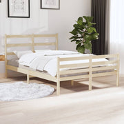 Estructura de cama sin colchón madera maciza pino 140x190 cm v4439 Vetonek