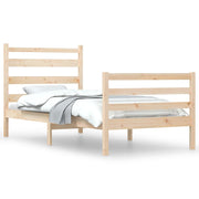 Vetonek Estructura de cama sin colchón madera maciza de pino 90x200 cm