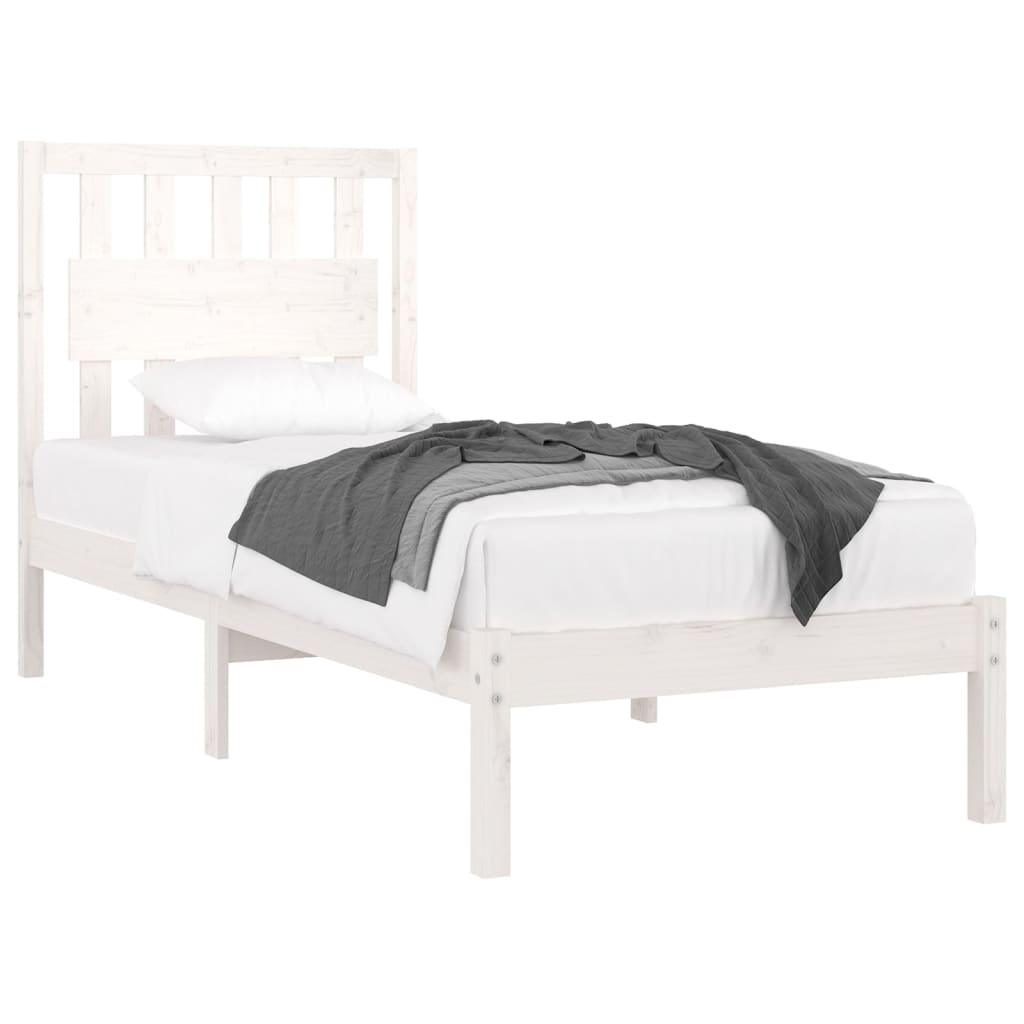 Estructura de cama madera maciza de pino blanco 90x200 cm - Vetonek