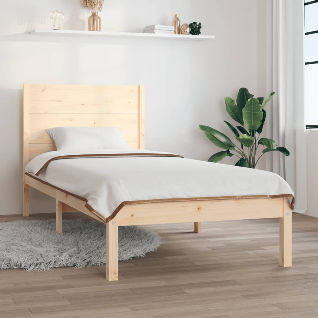 Estructura de cama sin colchón madera maciza de pino 90x200 cm v8888 Vetonek