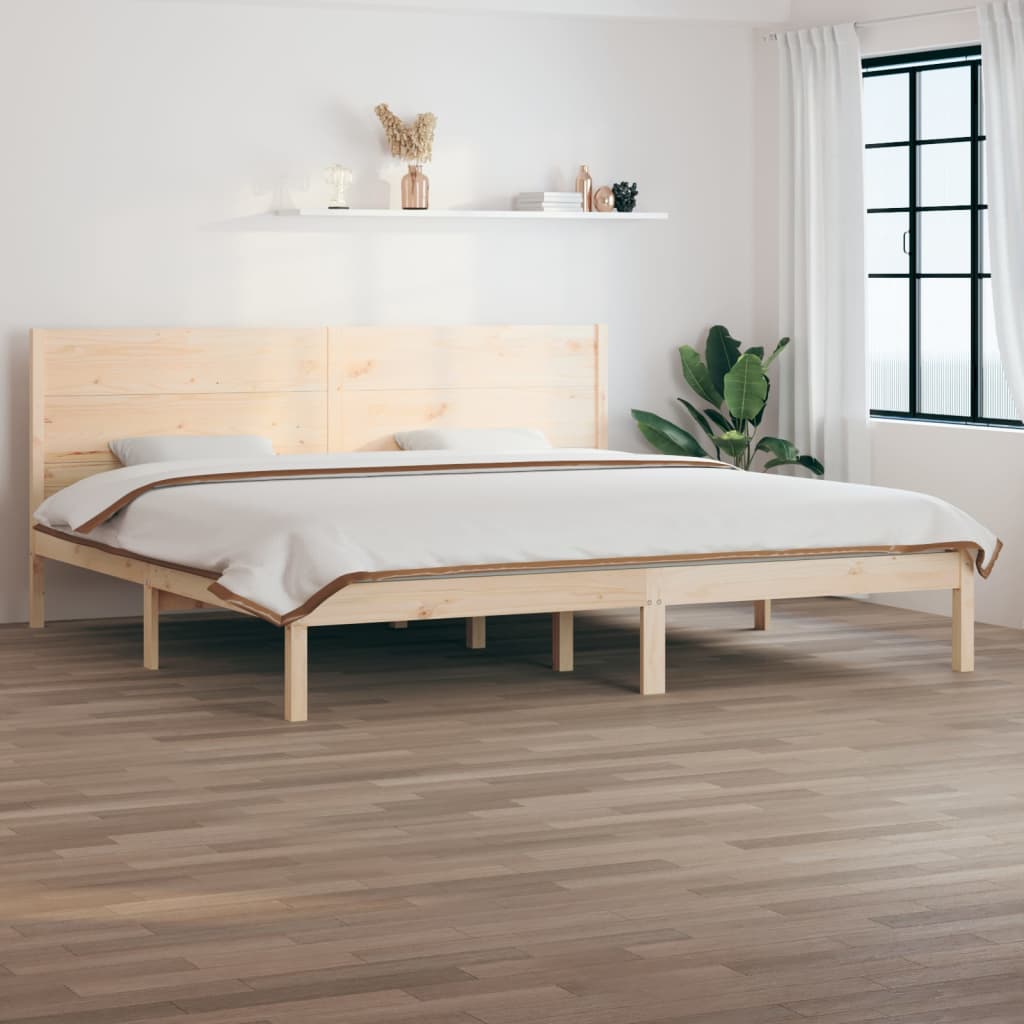 Vetonek Estructura de cama madera maciza 180x200 cm