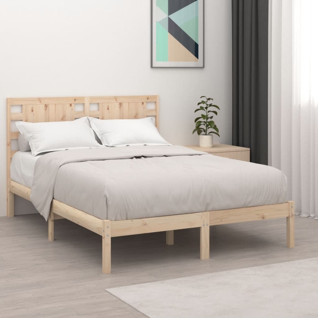 Vetonek Estructura de cama sin colchón madera maciza de pino 200x200 cm