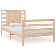 Vetonek Estructura de cama sin colchón madera maciza de pino 90x190 cm