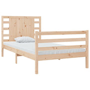 Estructura de cama sin colchón madera maciza de pino 90x200 cm v0188 - Vetonek