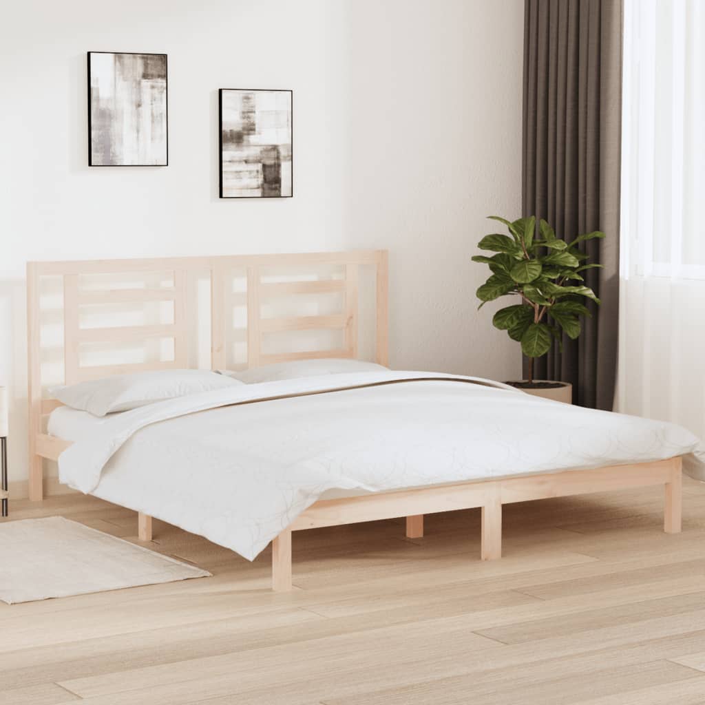 Vetonek Estructura de cama madera maciza 180x200 cm