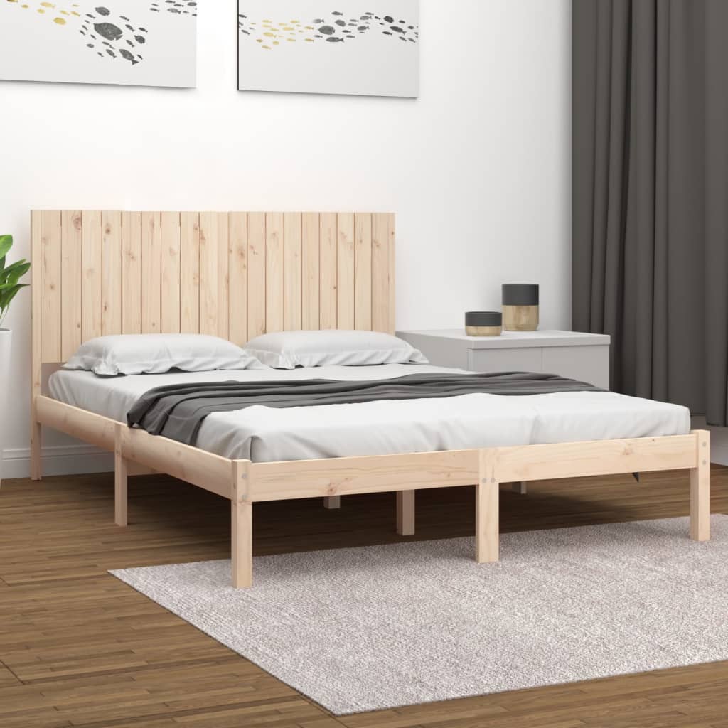 Vetonek Estructura de cama madera maciza 180x200 cm