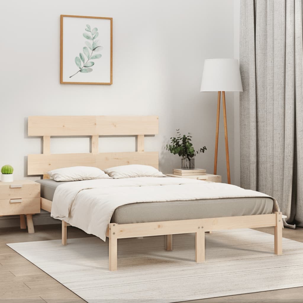 Vetonek Estructura de cama madera maciza 180x200 cm