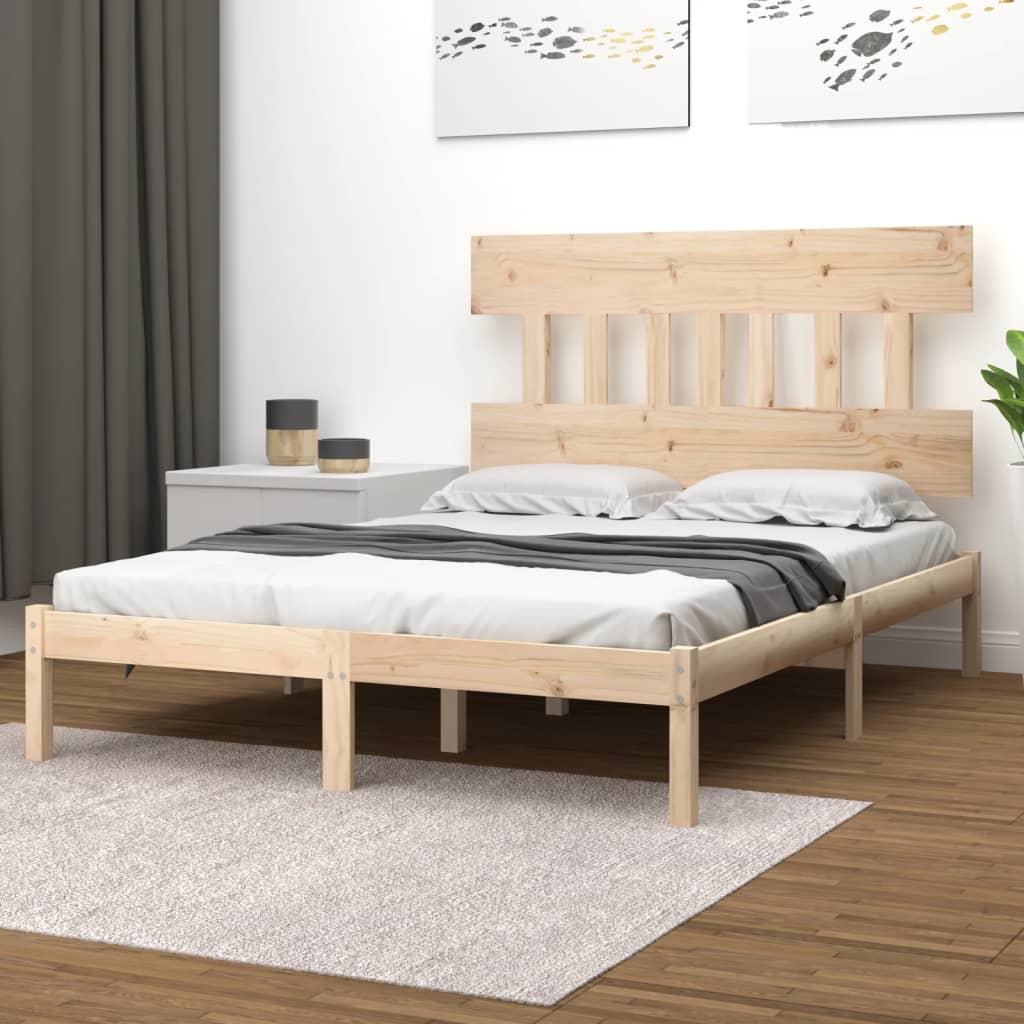 Vetonek Estructura de cama madera maciza 150x200 cm