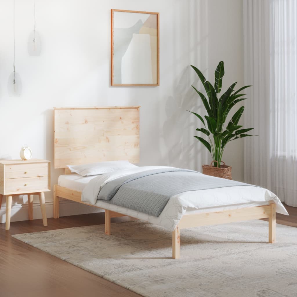 Estructura de cama madera maciza 90x190 cm V5183 Vetonek