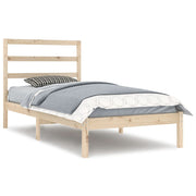 Vetonek Estructura de cama sin colchón madera maciza de pino 90x200 cm