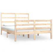 Vetonek Estructura de cama sin colchón madera maciza pino 140x190 cm