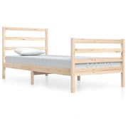Vetonek Estructura de cama sin colchón madera maciza de pino 90x200 cm