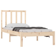 Estructura de cama sin colchón madera maciza de pino 90x200 cm v7989 - Vetonek