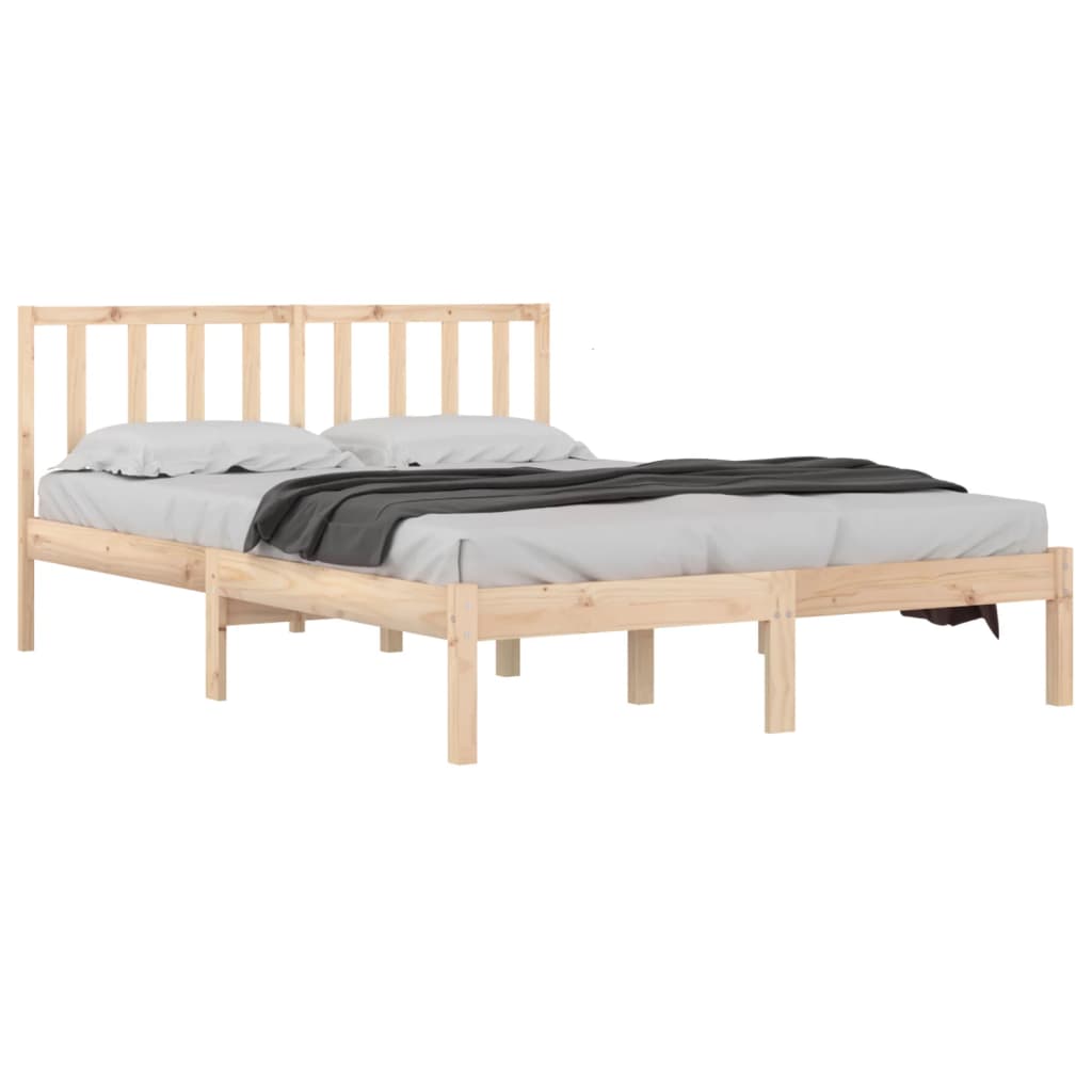 Estructura de cama sin colchón madera maciza de pino 200x200 cm V8337 Vetonek