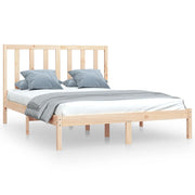 Vetonek Estructura de cama sin colchón madera maciza pino 140x190 cm