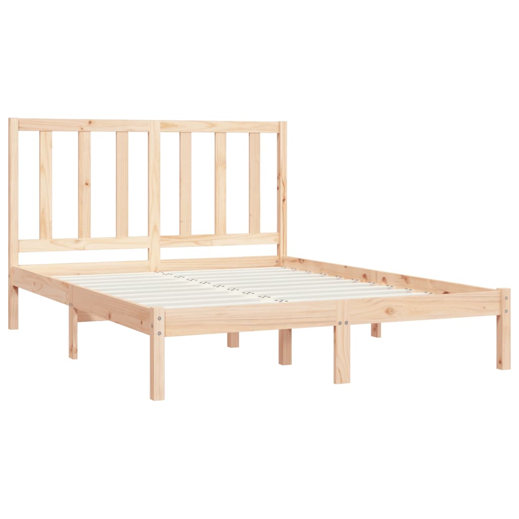 Estructura de cama sin colchón madera maciza pino 140x190 cm v8825 - Vetonek