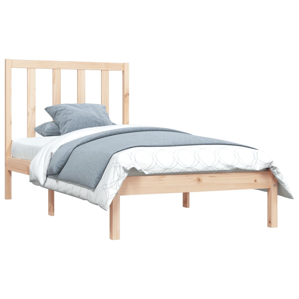 Estructura de cama sin colchón madera maciza de pino 90x200 cm - Vetonek
