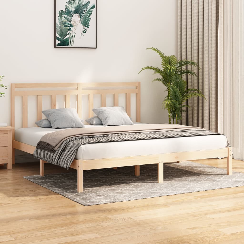 Vetonek Estructura de cama de madera maciza 200x200 cm