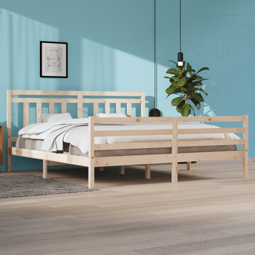 Vetonek Estructura de cama de madera maciza 200x200 cm