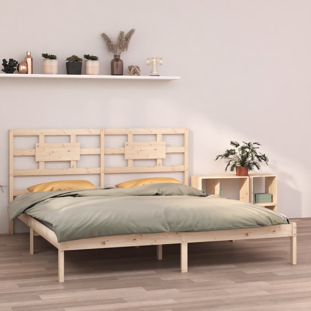 Vetonek Estructura de cama madera maciza 180x200 cm