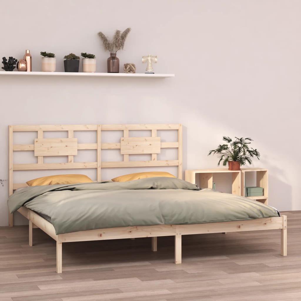 Vetonek Estructura de cama de madera maciza 200x200 cm