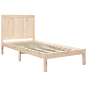 Estructura de cama sin colchón madera maciza pino 75x190 cm v4321 - Vetonek