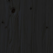 Estructura de cama sin colchón madera maciza negro 140x190 cm v5212 - Vetonek