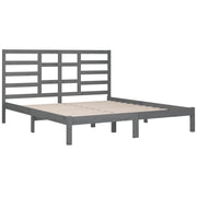 Estructura de cama sin colchón madera maciza gris 200x200 cm v5595 - Vetonek