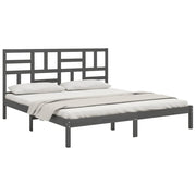 Estructura de cama sin colchón madera maciza gris 200x200 cm v7148 - Vetonek