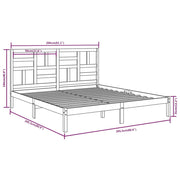 Estructura de cama sin colchón madera maciza gris 200x200 cm v7148 - Vetonek