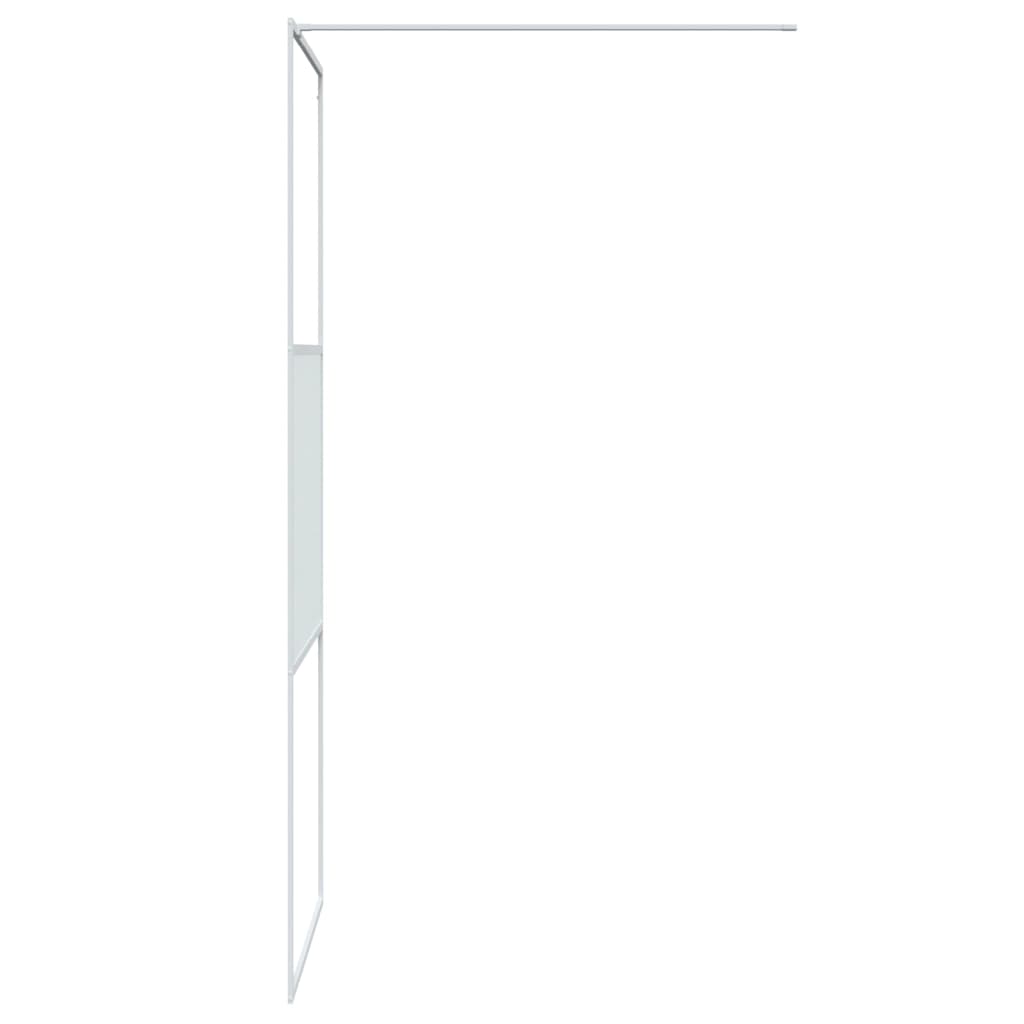 Mampara de ducha vidrio ESG transparente blanco 80x195 cm vidaXL