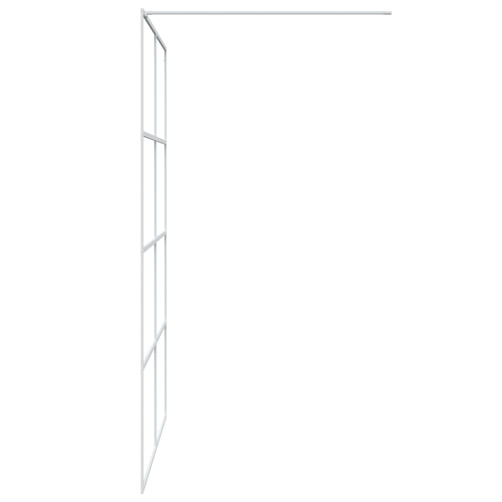 Mampara de ducha vidrio ESG transparente blanco 140x195 cm vidaXL