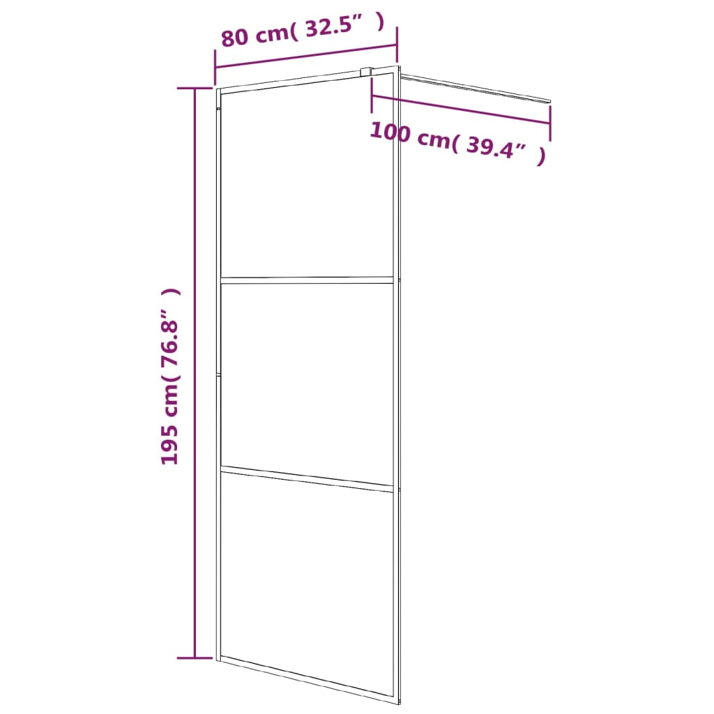 Beltza beltza 80x195 cm gardena beira dutxa pantaila