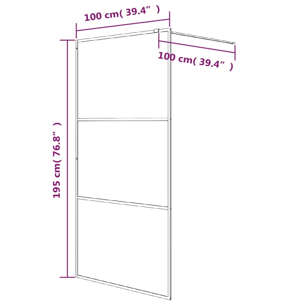 Beltza - beira beira dutxa pantaila 100x195 cm