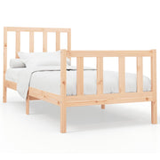 Vetonek Estructura de cama sin colchón madera maciza de pino 90x200 cm