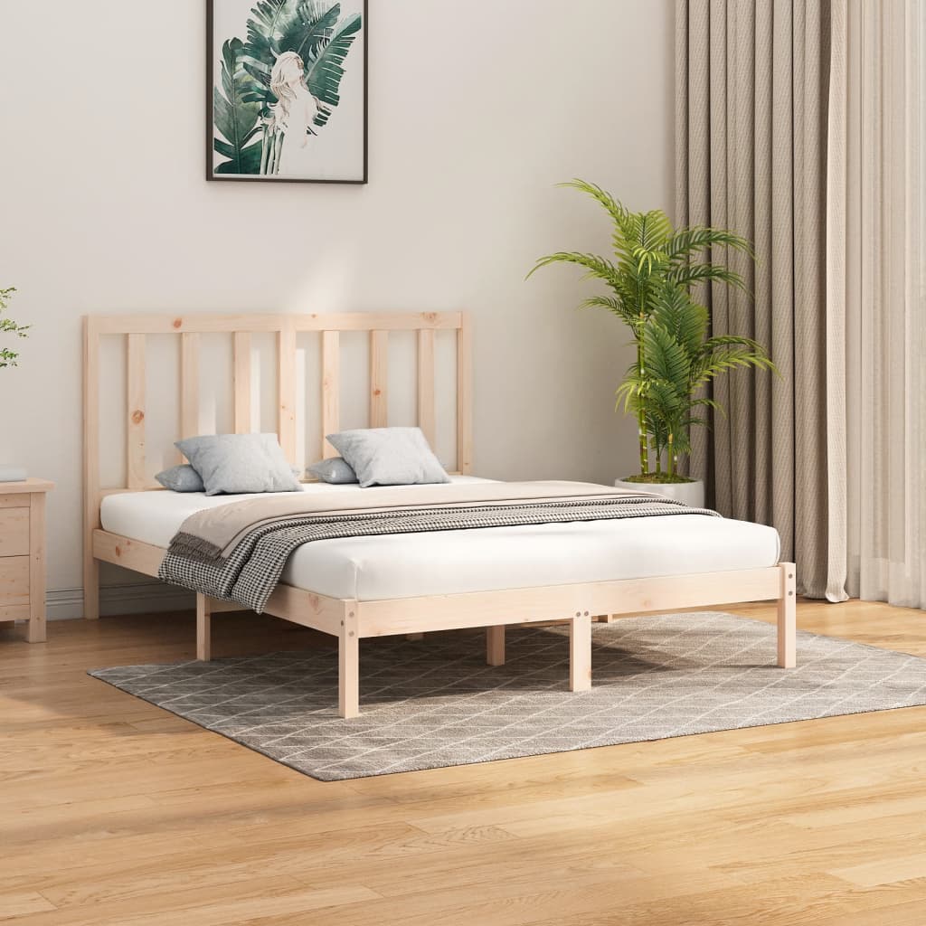 Vetonek Estructura de cama madera maciza 150x200 cm